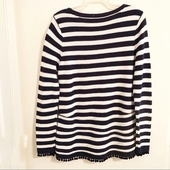 Soft Surroundings Vista Pullover Pom Pom Sweater Medium - Picture 3 of 8